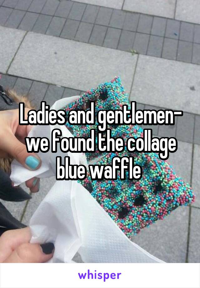 Ladies and gentlemen- we found the collage blue waffle 