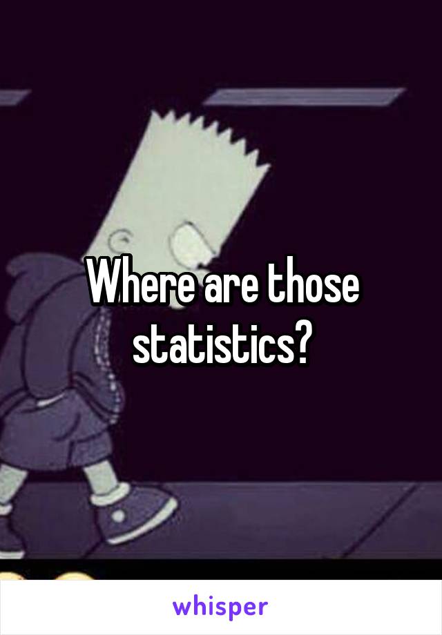 Where are those statistics?