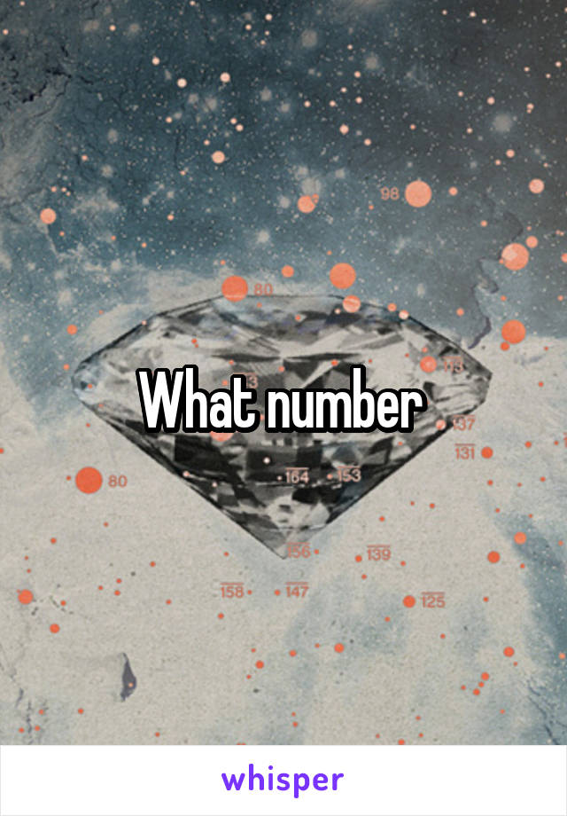 What number 