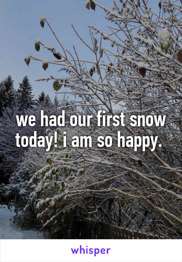we had our first snow today! i am so happy. 