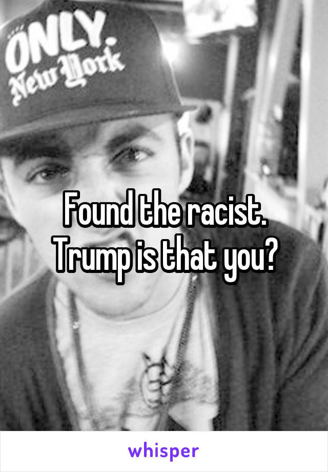 Found the racist. Trump is that you?
