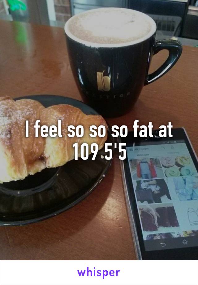 I feel so so so fat at 109 5'5