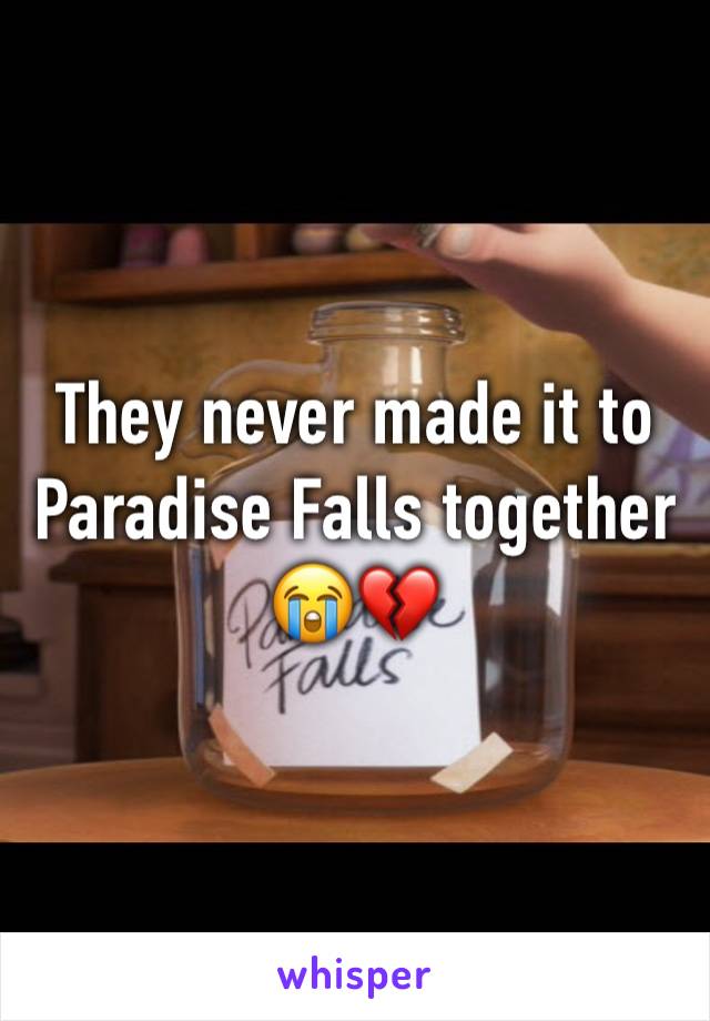 They never made it to Paradise Falls together  😭💔