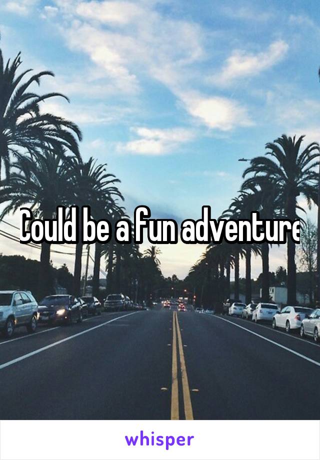 Could be a fun adventure