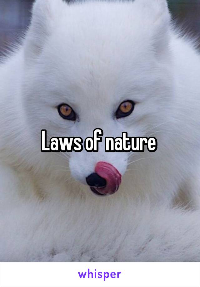 Laws of nature 
