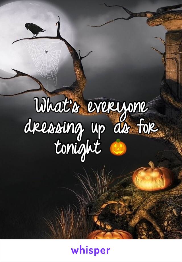 What’s everyone dressing up as for tonight 🎃