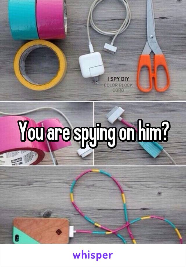 You are spying on him?