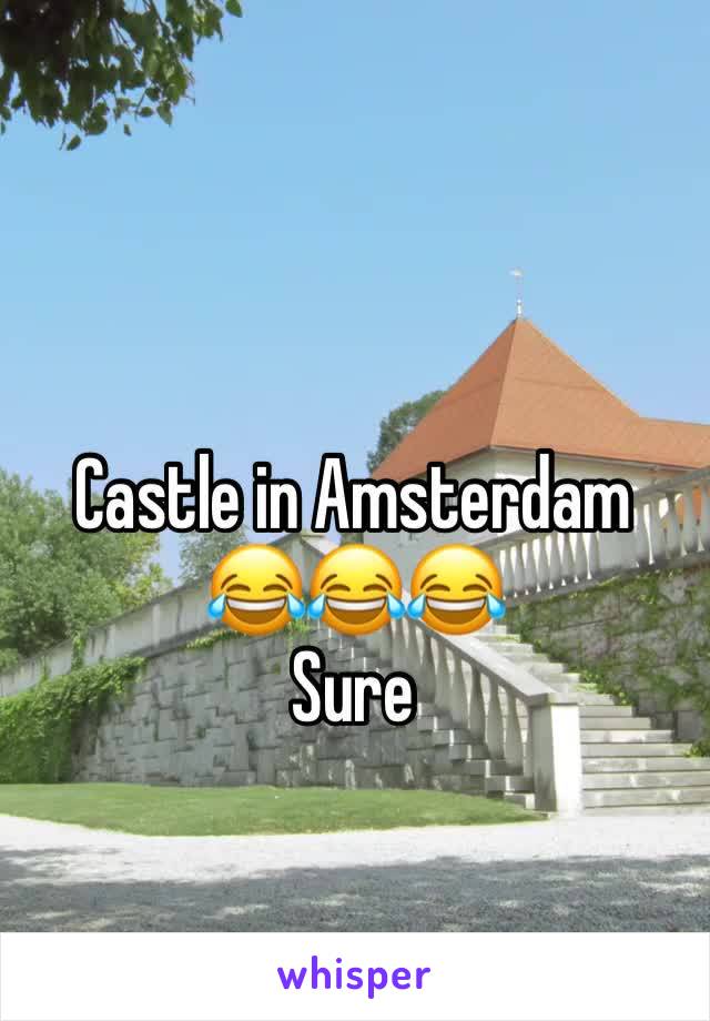 Castle in Amsterdam 😂😂😂
Sure