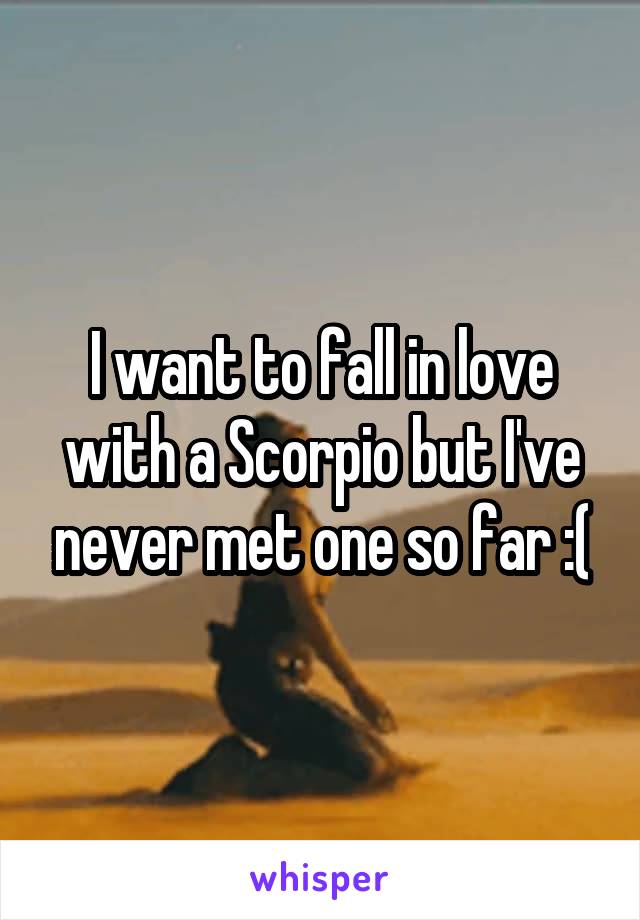 I want to fall in love with a Scorpio but I've never met one so far :(