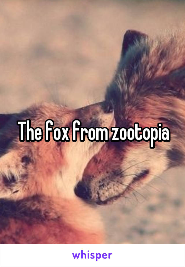 The fox from zootopia