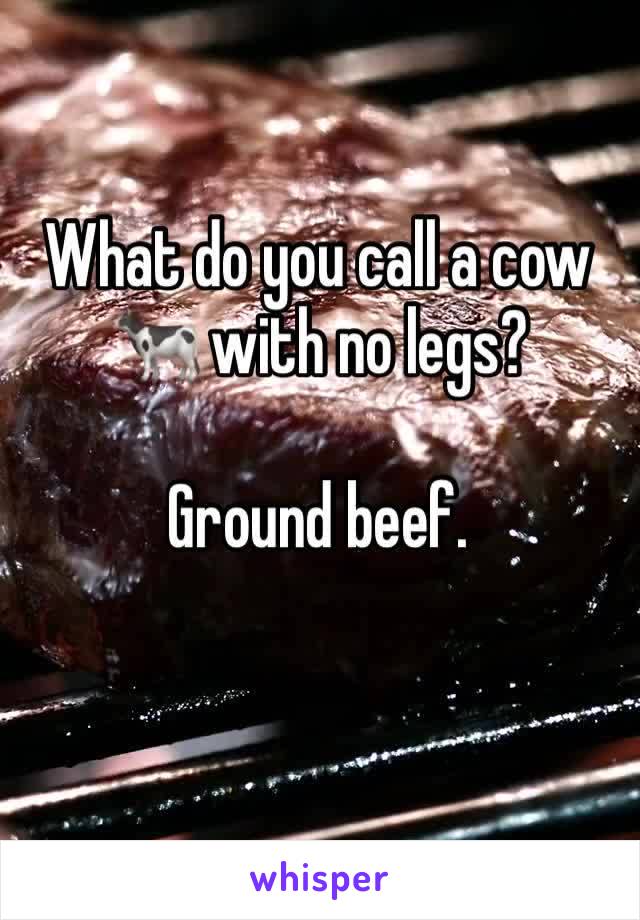 What do you call a cow 🐄 with no legs?

Ground beef.