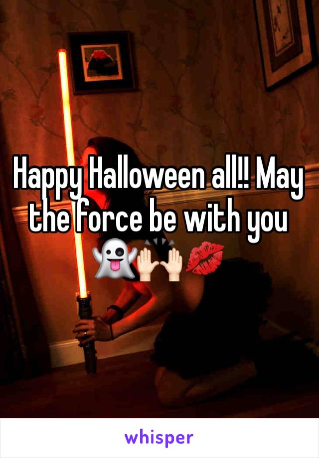 Happy Halloween all!! May the force be with you 👻🙌🏻💋