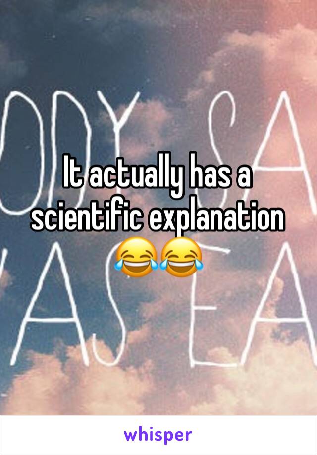 It actually has a scientific explanation 😂😂