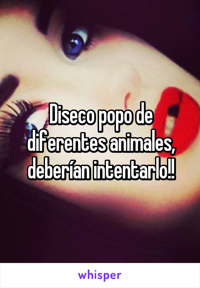 Diseco popo de diferentes animales, deberían intentarlo!!