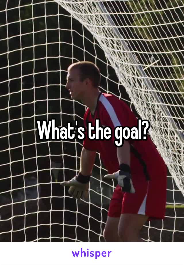 What's the goal?