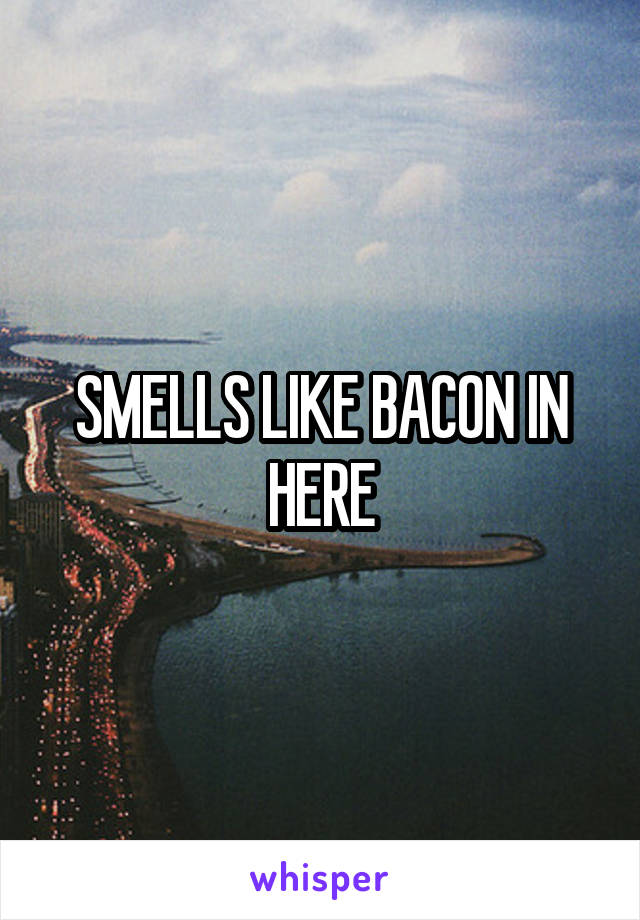 SMELLS LIKE BACON IN HERE