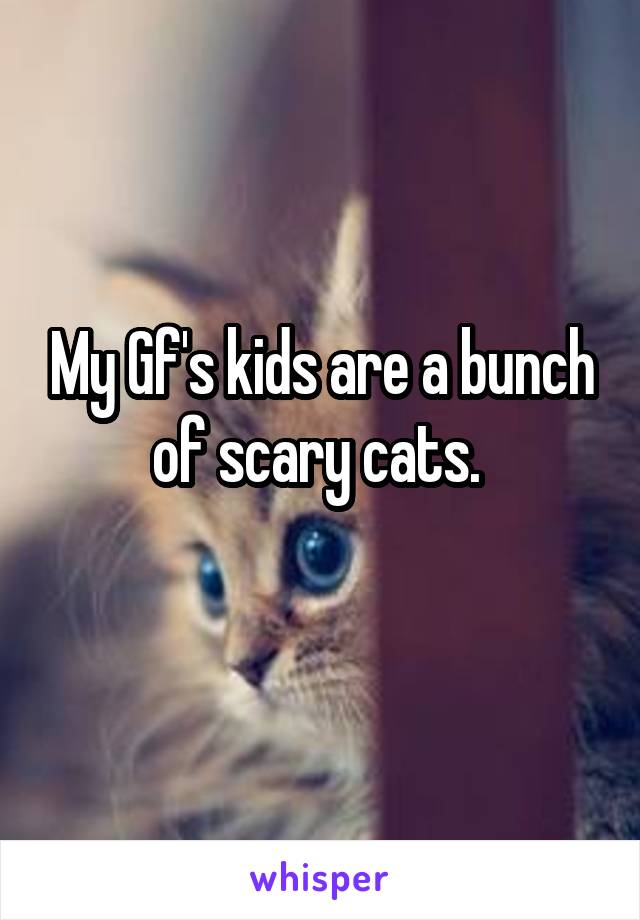 My Gf's kids are a bunch of scary cats. 
