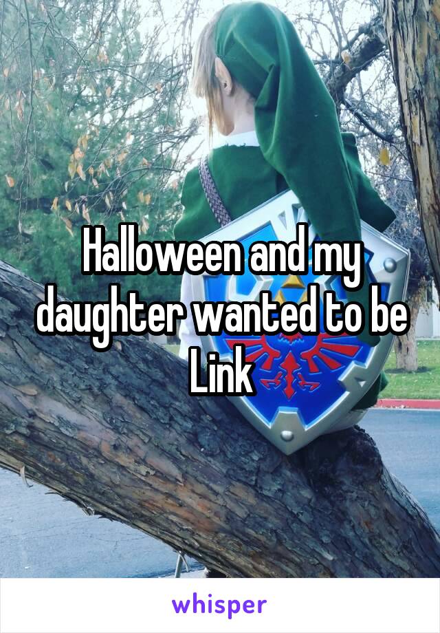 Halloween and my daughter wanted to be Link