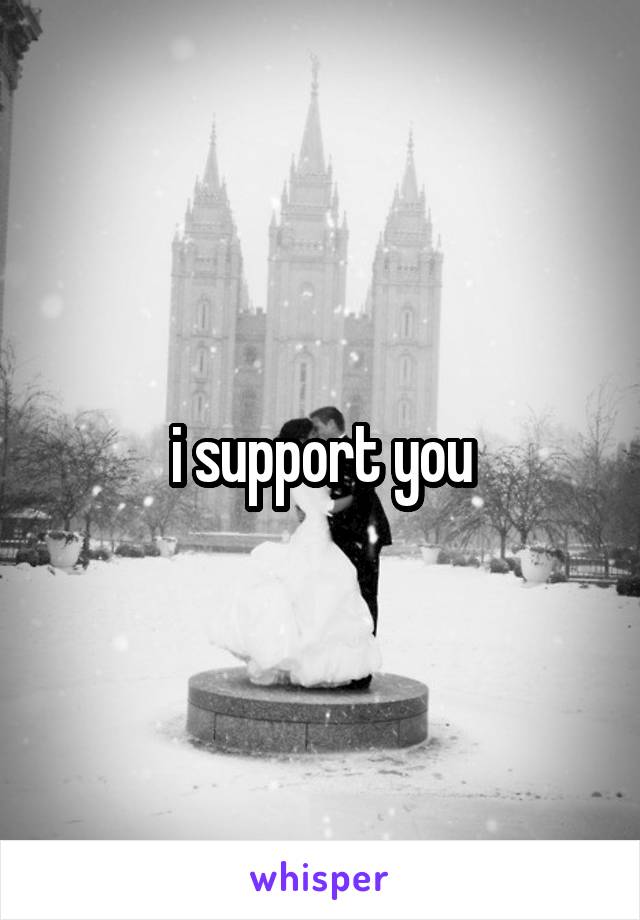 i support you