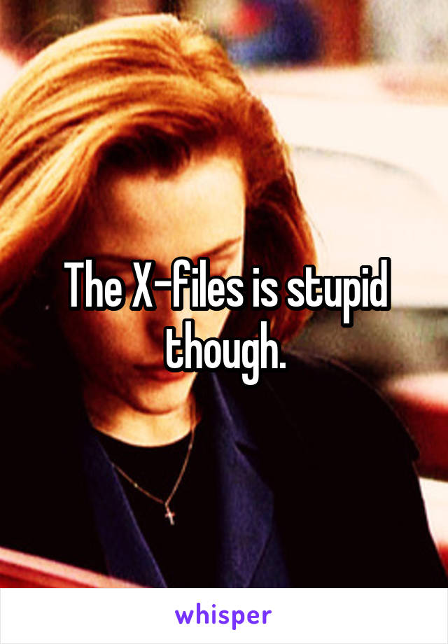 The X-files is stupid though.