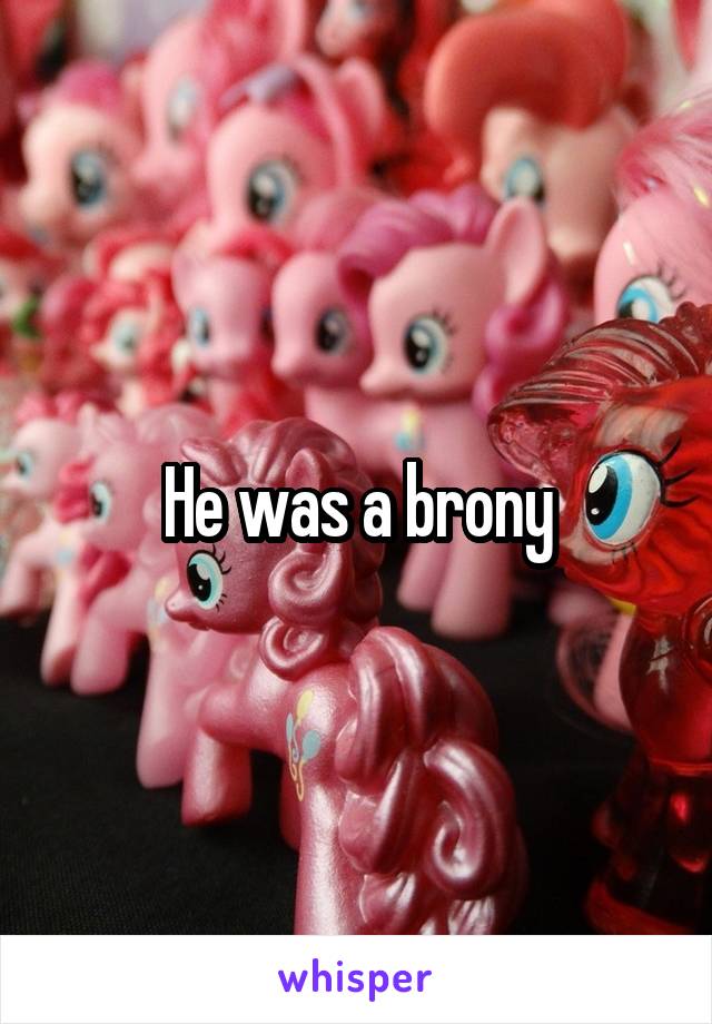 He was a brony