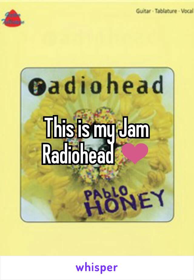 This is my Jam
Radiohead ❤
