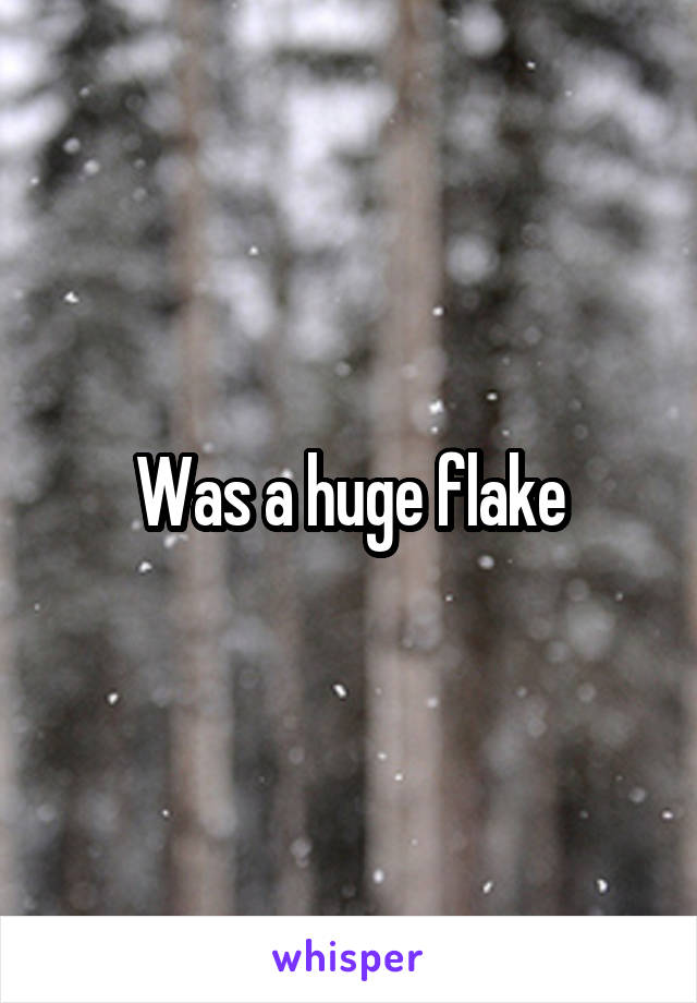 Was a huge flake