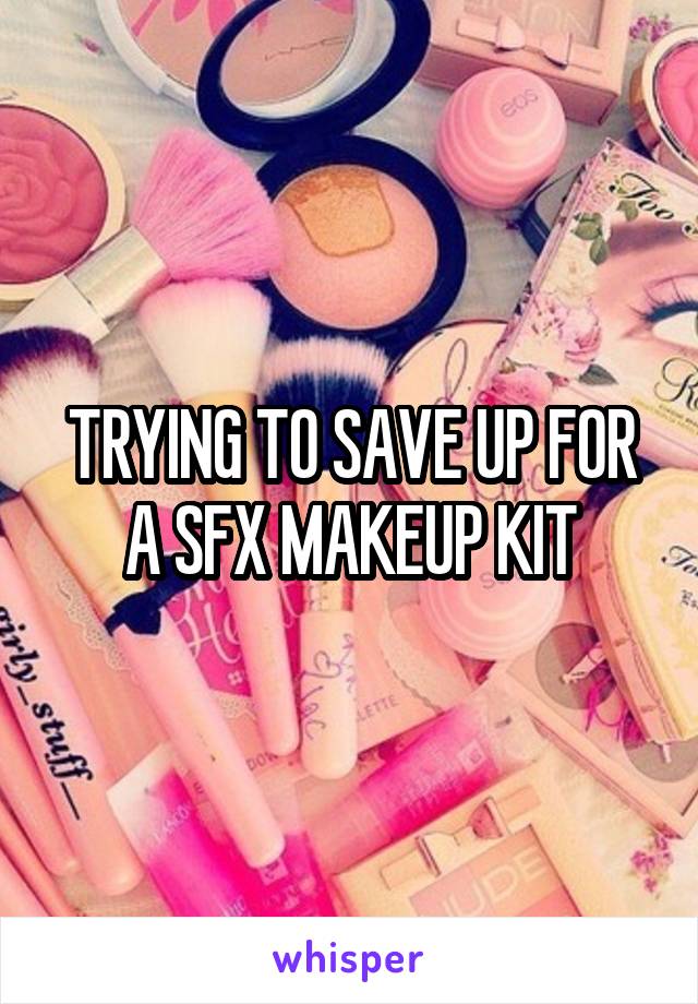 TRYING TO SAVE UP FOR A SFX MAKEUP KIT