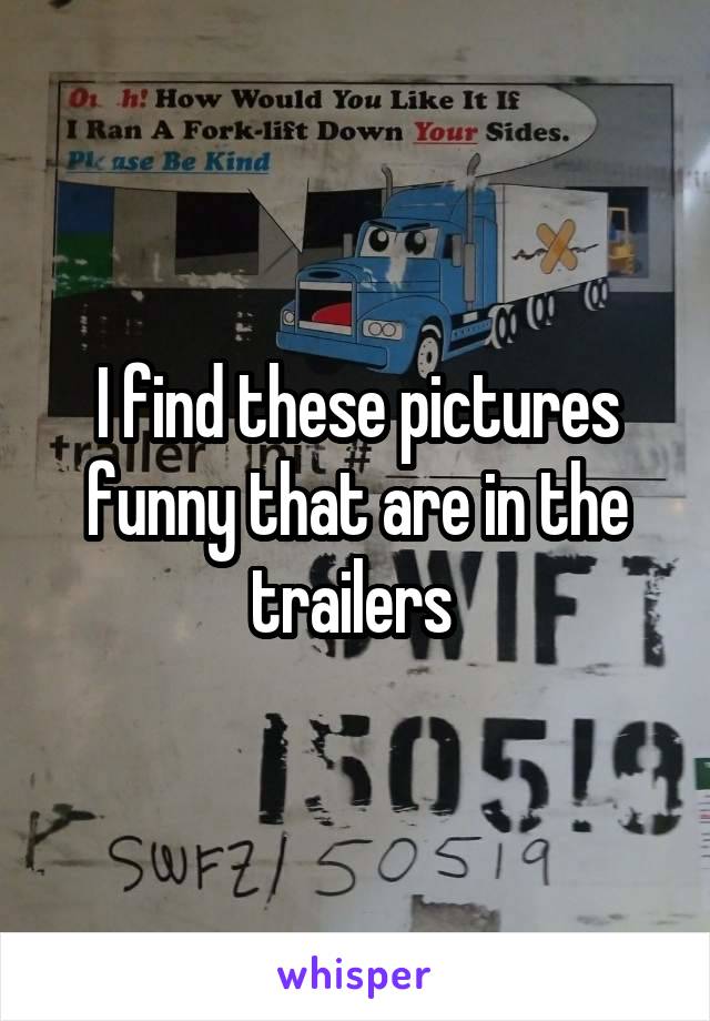 I find these pictures funny that are in the trailers 