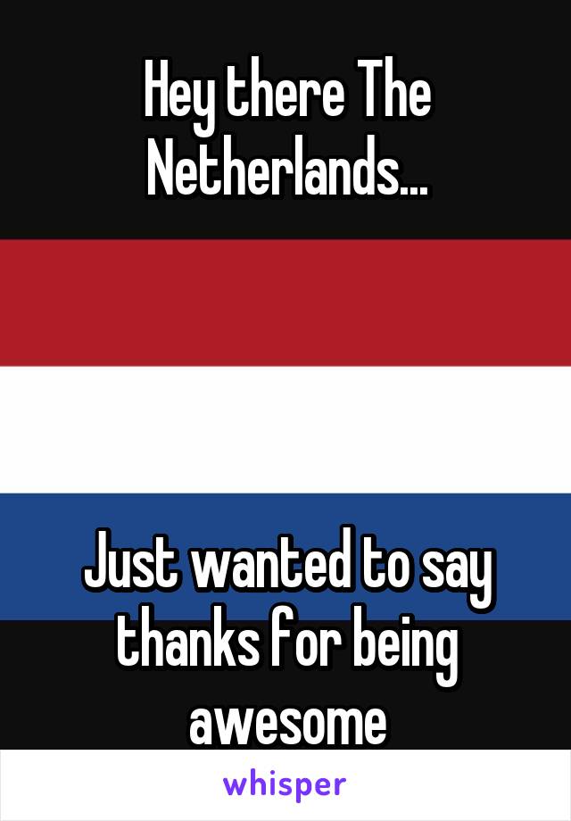 Hey there The Netherlands...




Just wanted to say thanks for being awesome