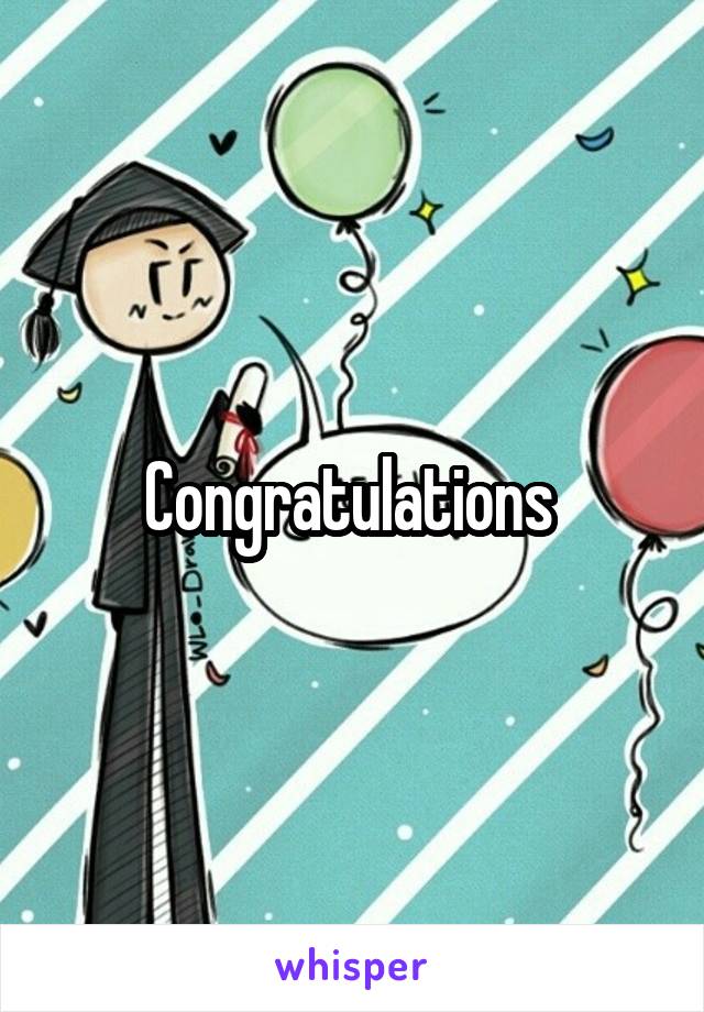 Congratulations 