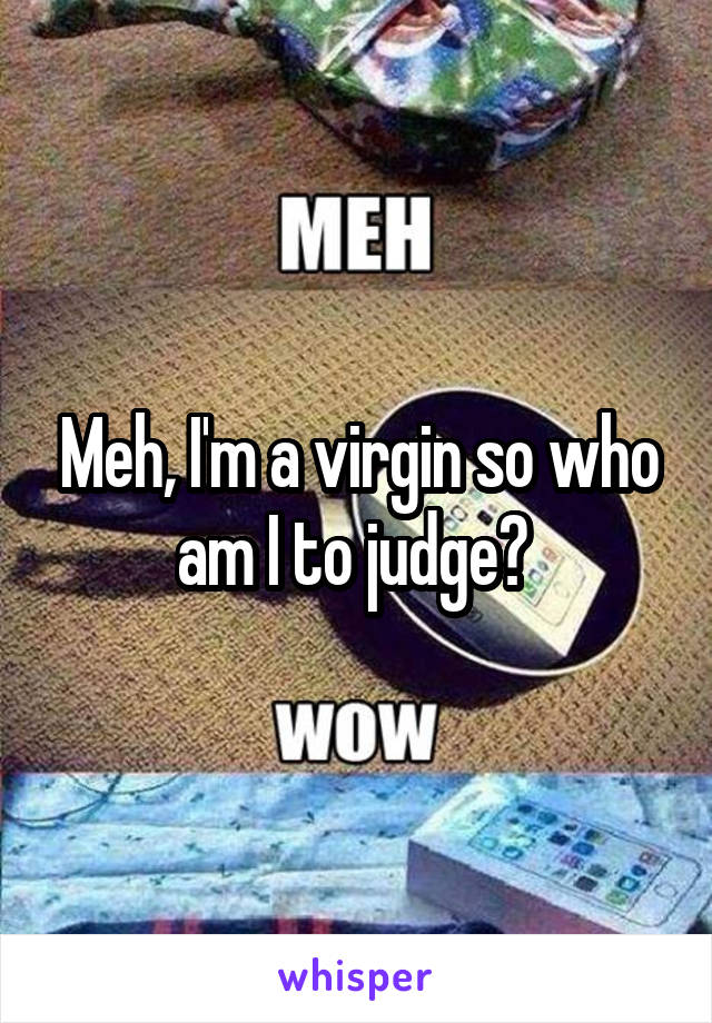 Meh, I'm a virgin so who am I to judge? 