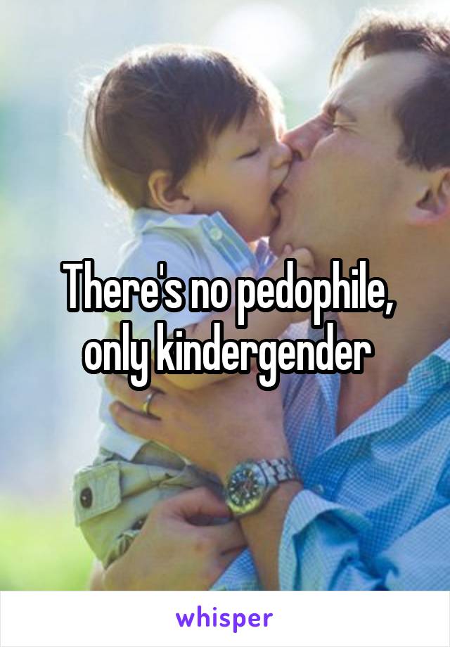 There's no pedophile, only kindergender