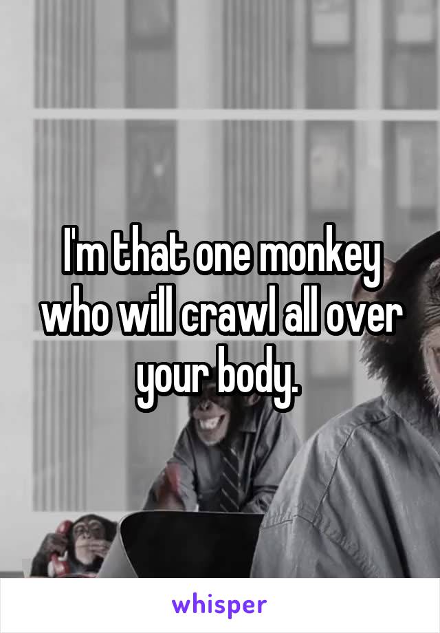I'm that one monkey who will crawl all over your body. 