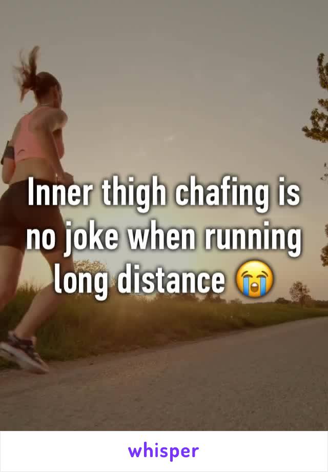 Inner thigh chafing is no joke when running long distance 😭