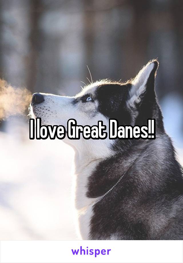 I love Great Danes!!