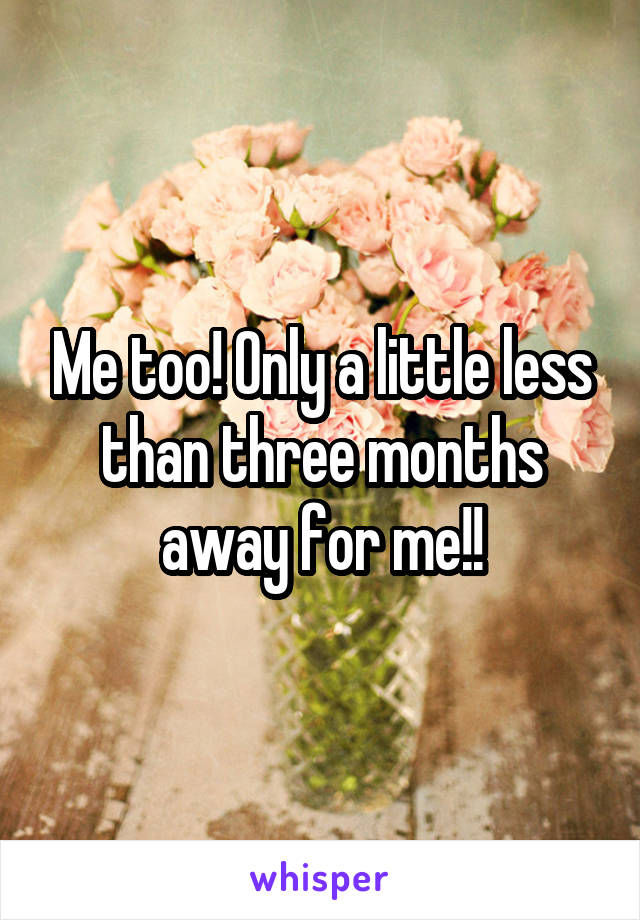 Me too! Only a little less than three months away for me!!