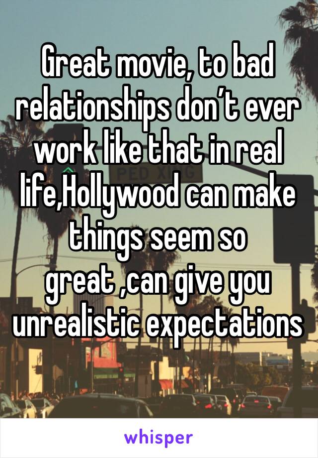 Great movie, to bad relationships don’t ever work like that in real life,Hollywood can make things seem so great ,can give you unrealistic expectations 