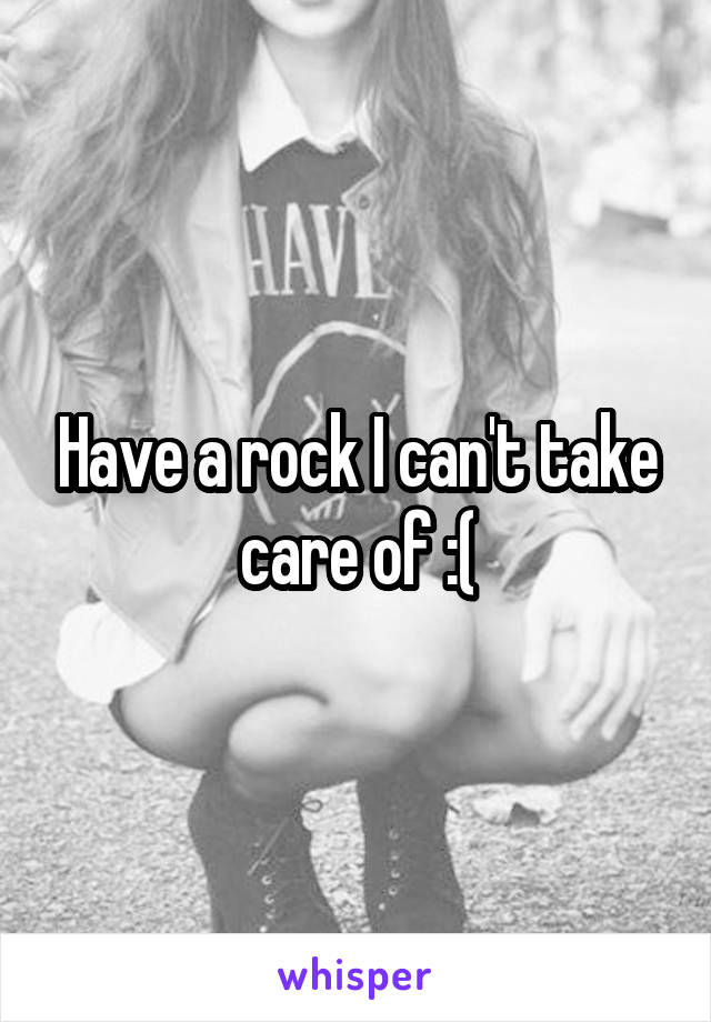 Have a rock I can't take care of :(