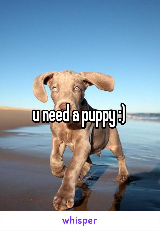 u need a puppy :) 
