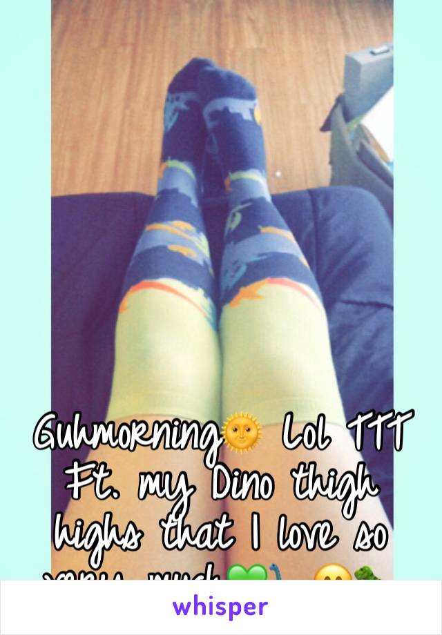 







Guhmorning🌞 Lol TTT Ft. my Dino thigh highs that I love so very much💚🦕🤗🦖