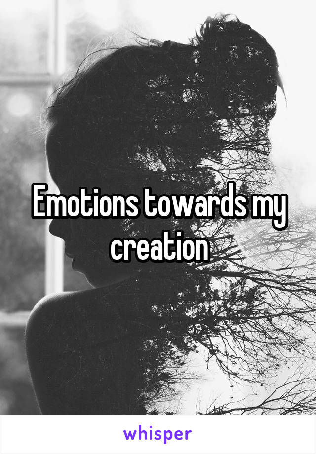 Emotions towards my creation