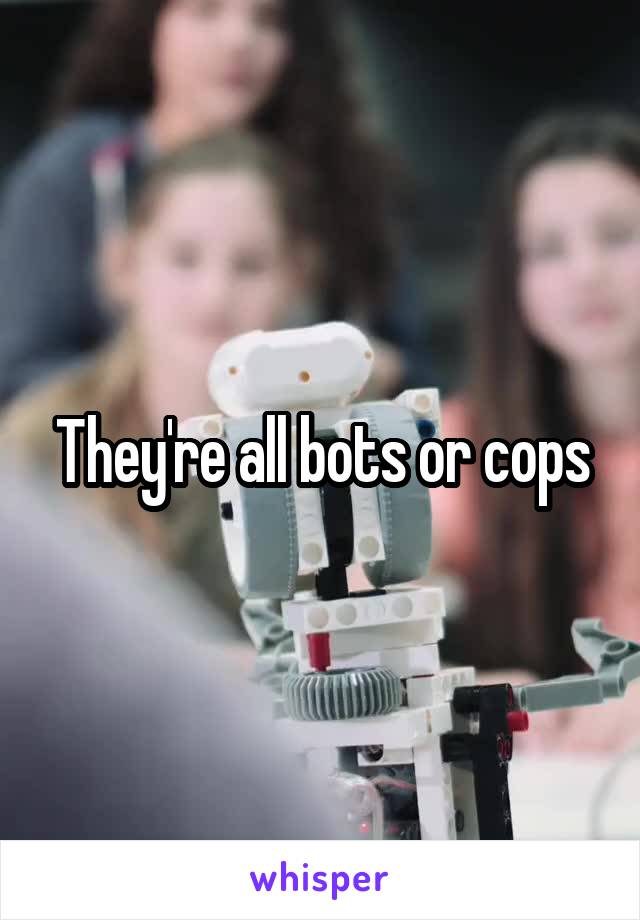 They're all bots or cops