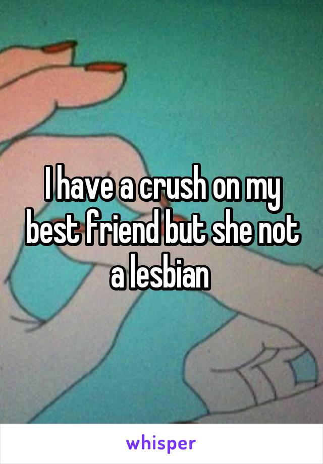 I have a crush on my best friend but she not a lesbian 