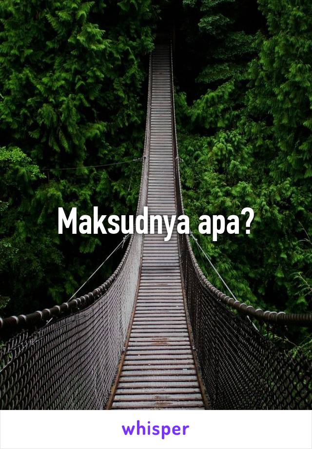 Maksudnya apa?