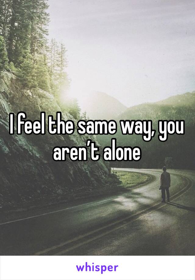 I feel the same way, you aren’t alone