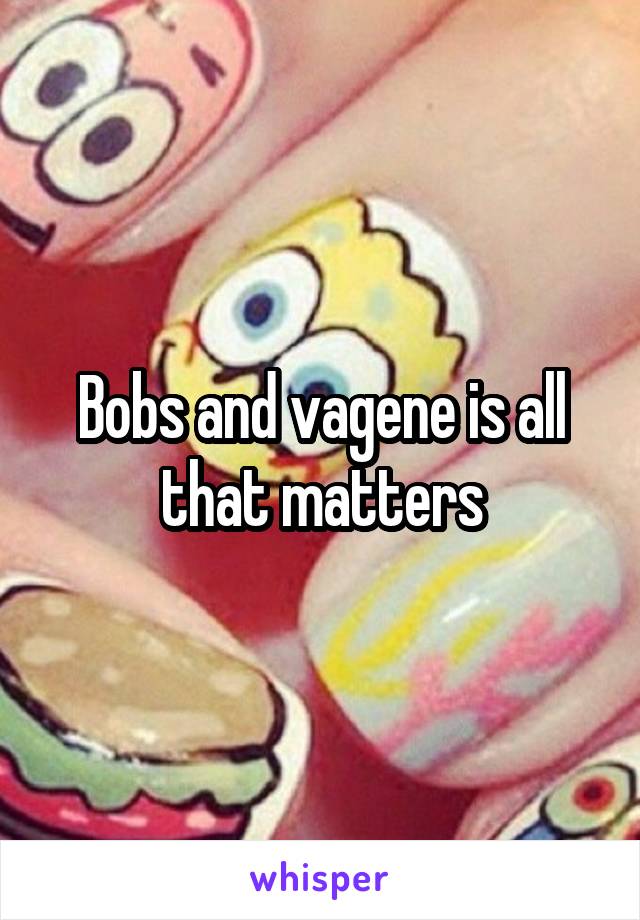 Bobs and vagene is all that matters