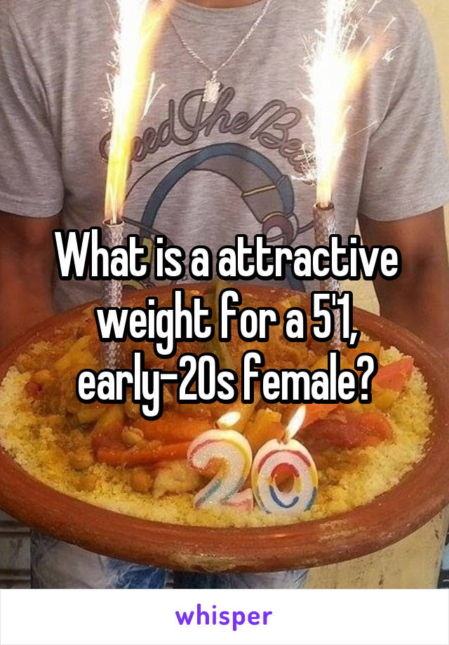 What is a attractive weight for a 5'1, early-20s female?