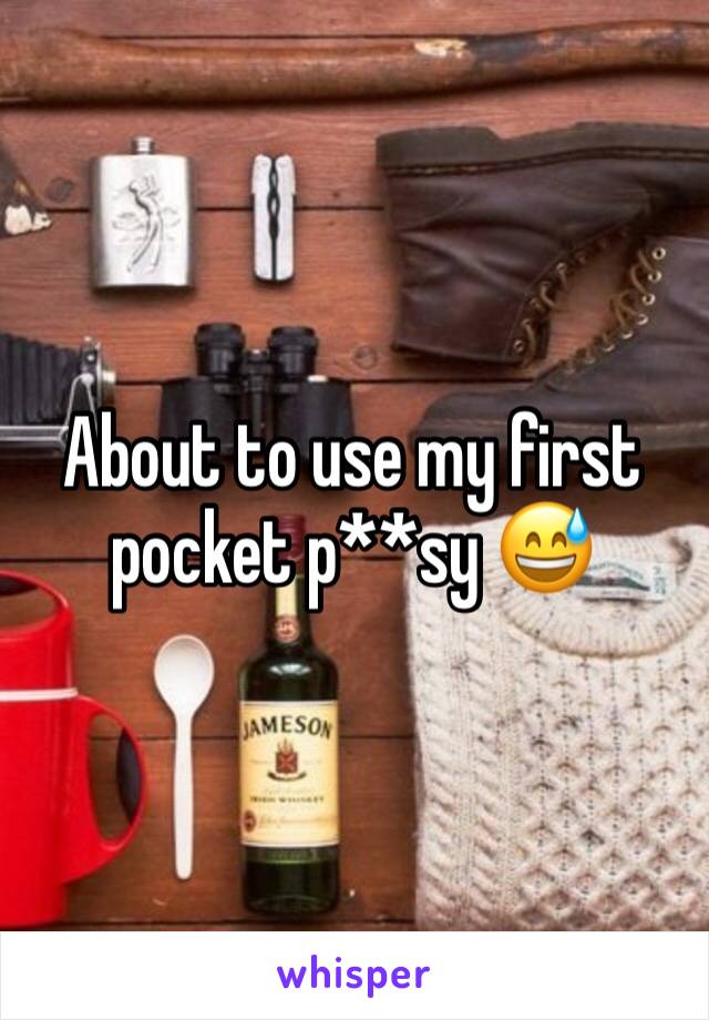 About to use my first pocket p**sy 😅