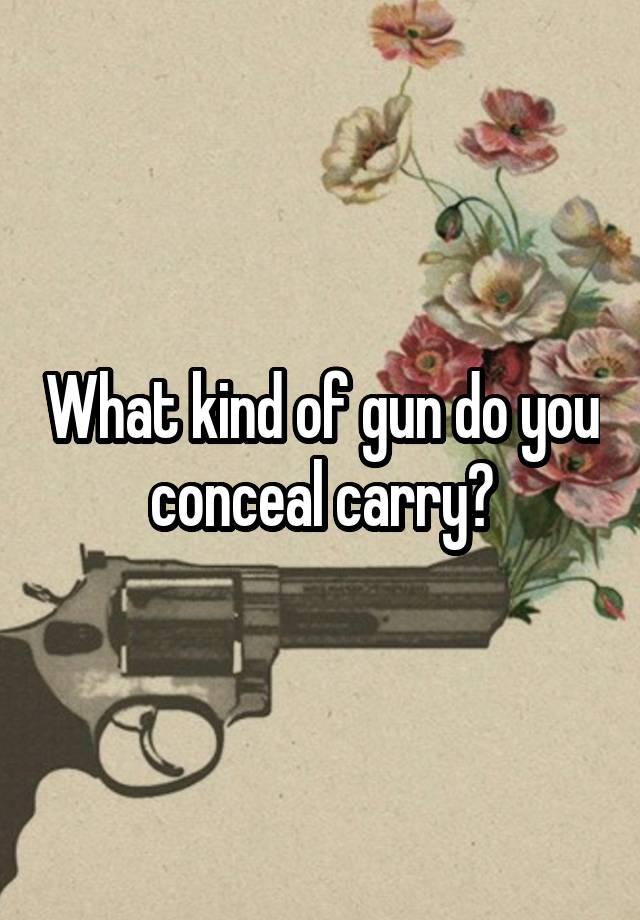 What kind of gun do you conceal carry?